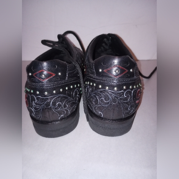 Men Warren Edwards Black shoes Sz9 - Picture 6 of 8